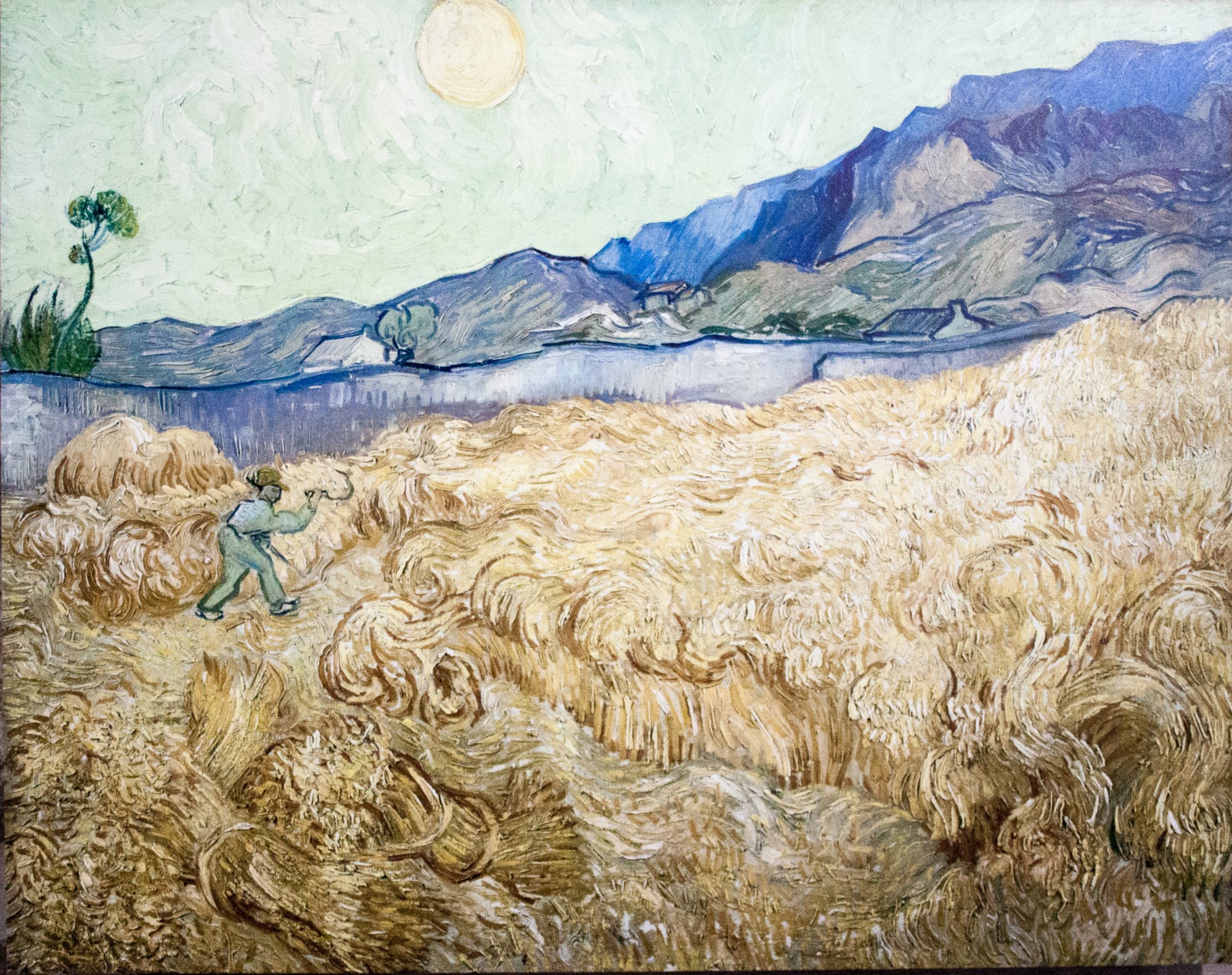 Wheat Fields with Reaper at Sunrise by Vincent Van Gogh - hand-painted oil reproduction