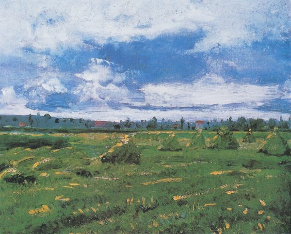Wheat Fields with Stacks by Vincent Van Gogh