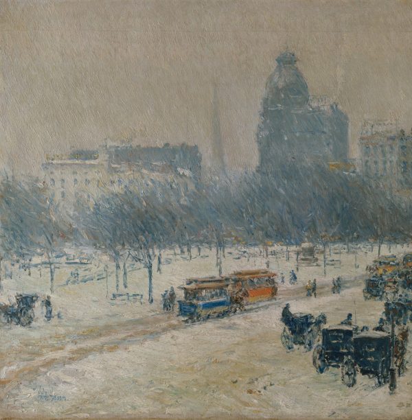 Winter in Union Square by Frederick Childe Hassam