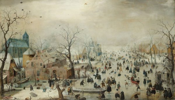 Winter Landscape With Iceskaters by Hendrick Avercamp