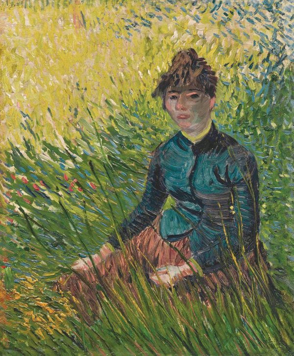 Woman Sitting in the Grass by Vincent Van Gogh