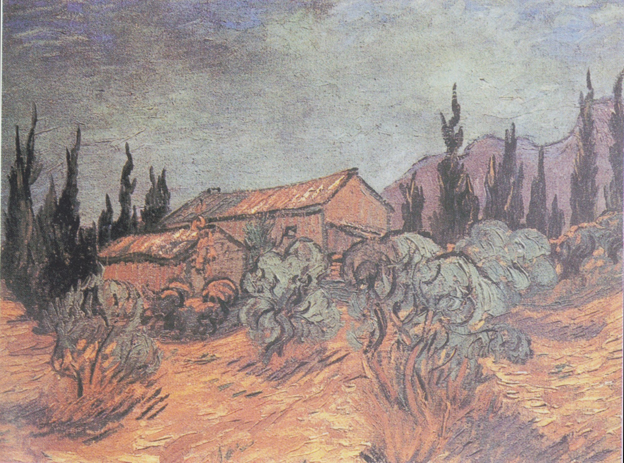 Wooden Sheds by Vincent Van Gogh - hand-painted oil reproduction