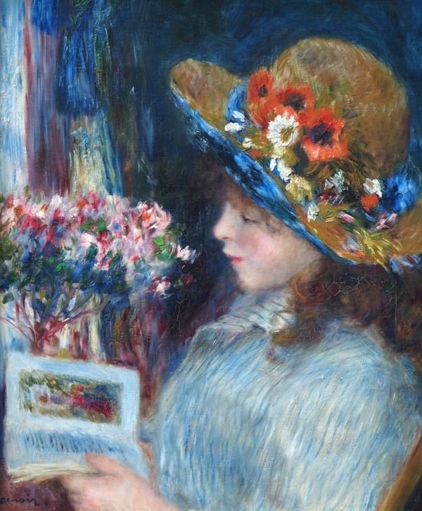 Youbg Girl Reading by Pierre Auguste Renoir