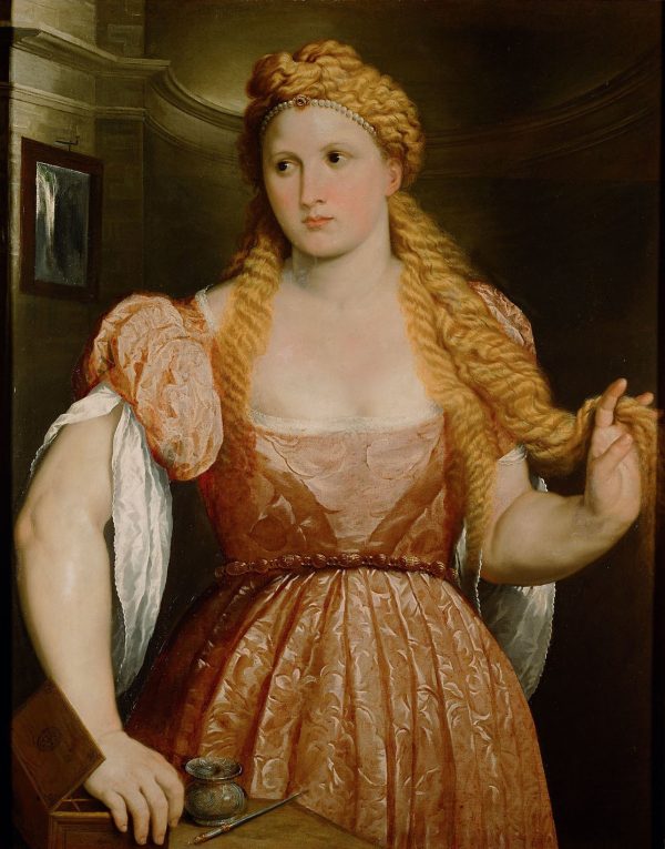 Young Woman at a Dressing Table by Paris Bordone